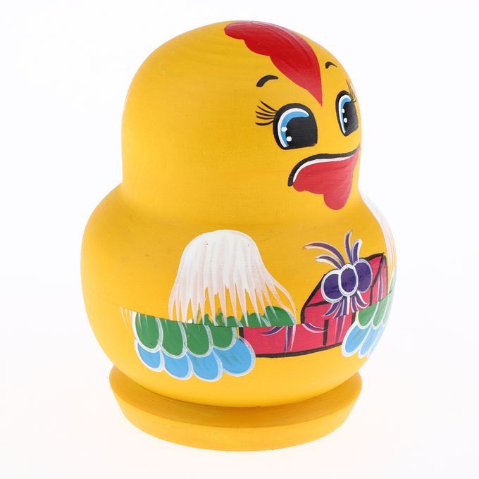 10pcs Cute Russian Wooden Hand Painted Nesting Dolls Kids Toys