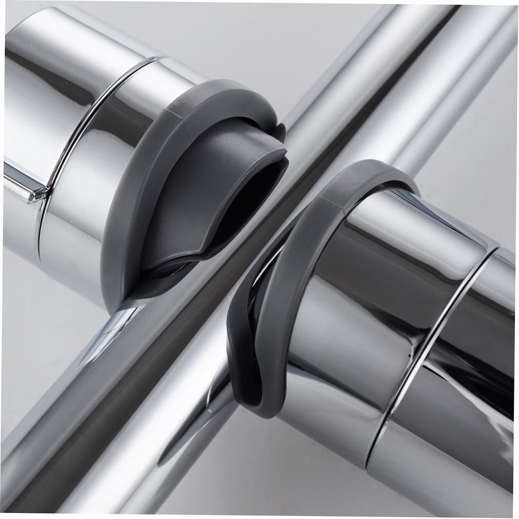 Adjustable Hand Shower Bracket for Slide Bar 18-25MM Diameter Polished Chrome Replacement Handheld Shower Head Holder