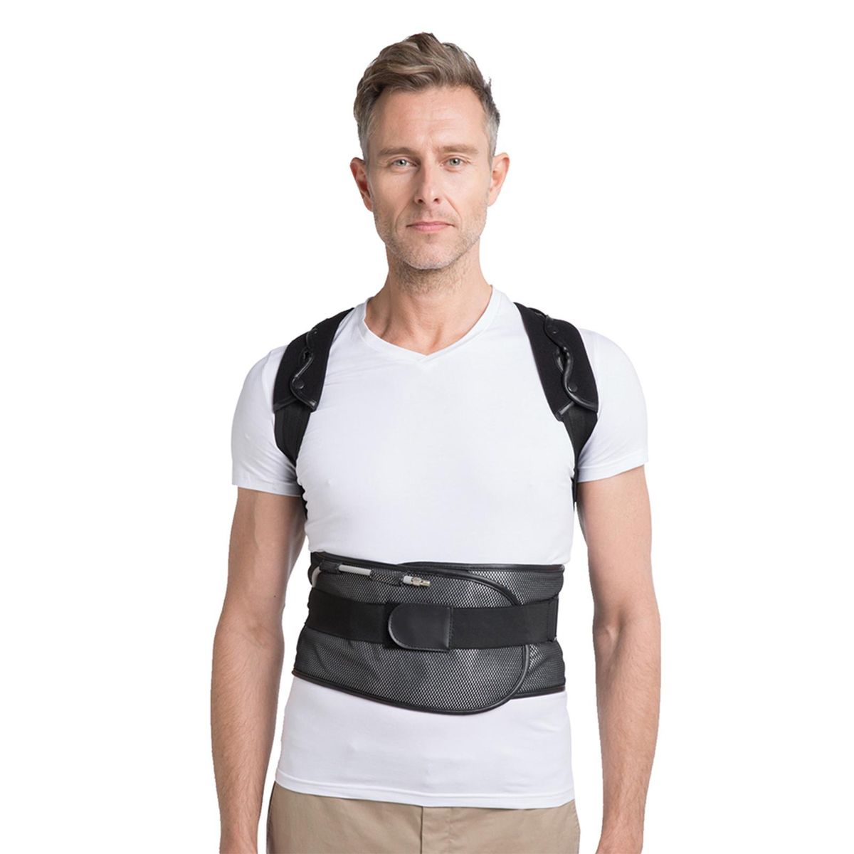 LEAMAI Inflatable Posture Corrector Back Belt Support Back Brace Relief from The Pressure on The Upper Back and Shoulders for Men and Women