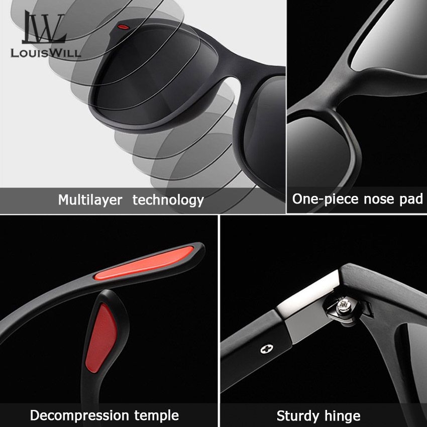 LouisWill Sunglasses Polarized UV400 Sunglasses +Glasses Box