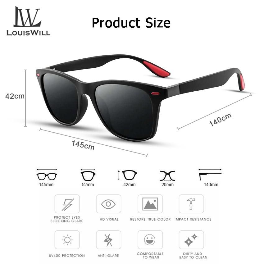 LouisWill Sunglasses Polarized UV400 Sunglasses +Glasses Box