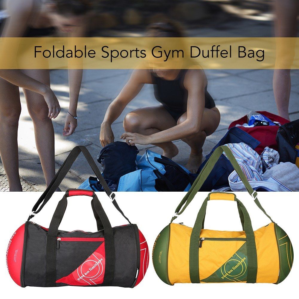 Outdoor Sports Duffel Bag Gym Fitness Bag Foldable Men Women
