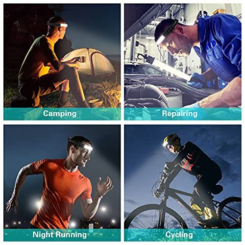 2 Rechargeable Headlamps SEVENKA Bright LED Headlamp Flashli