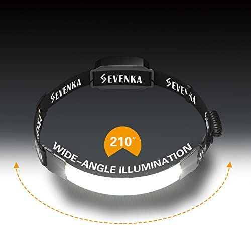 2 Rechargeable Headlamps SEVENKA Bright LED Headlamp Flashli