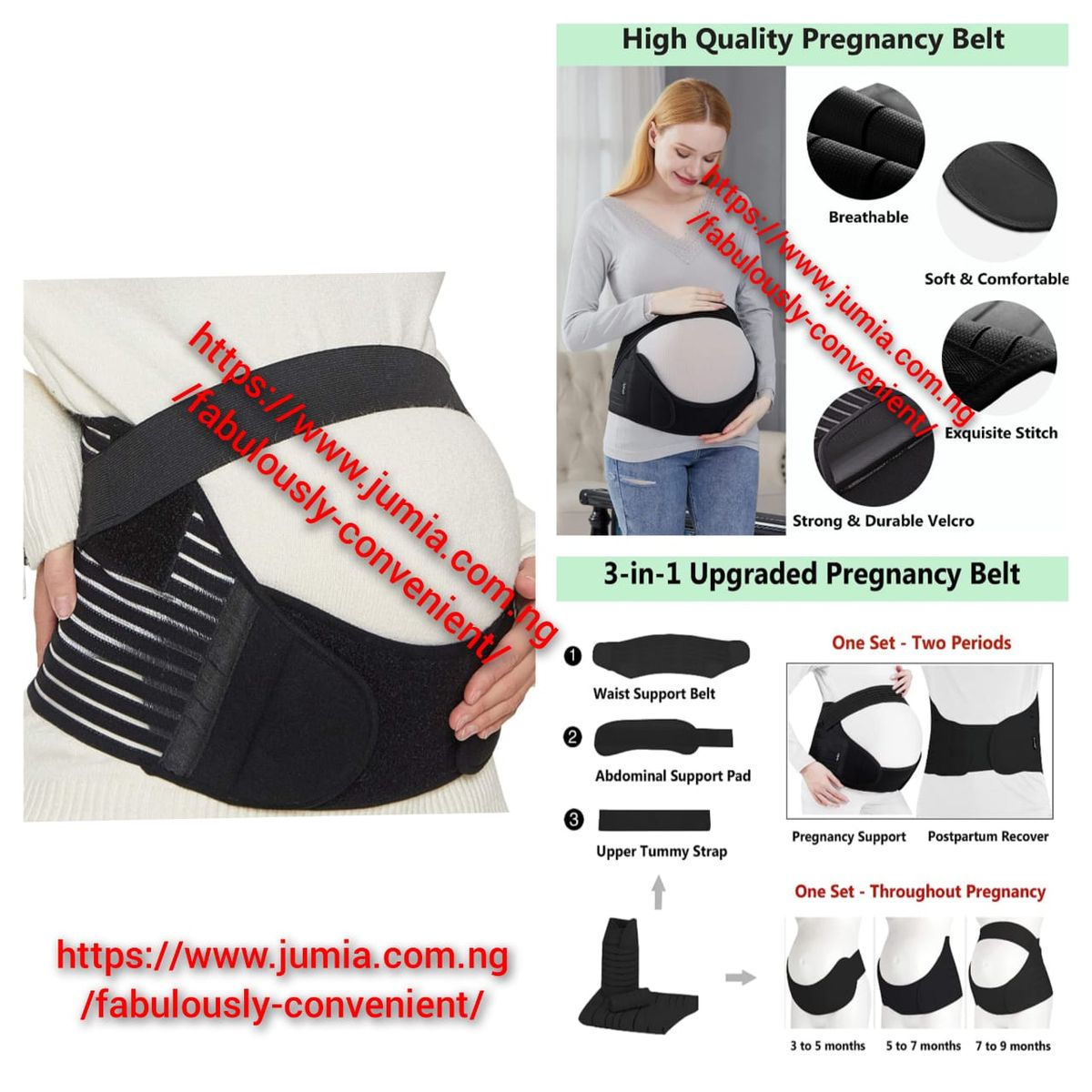 Upgraded 3 -in-1 Pregnancy/maternity/ Pelvis Support Belt