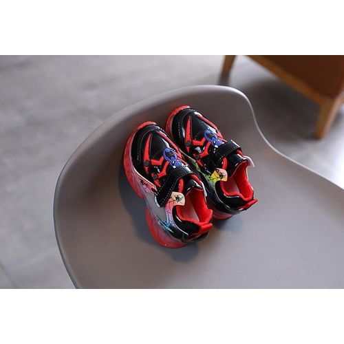 Children's Sneakers [Mesh Surface*Luminous*Spiderman]-Red