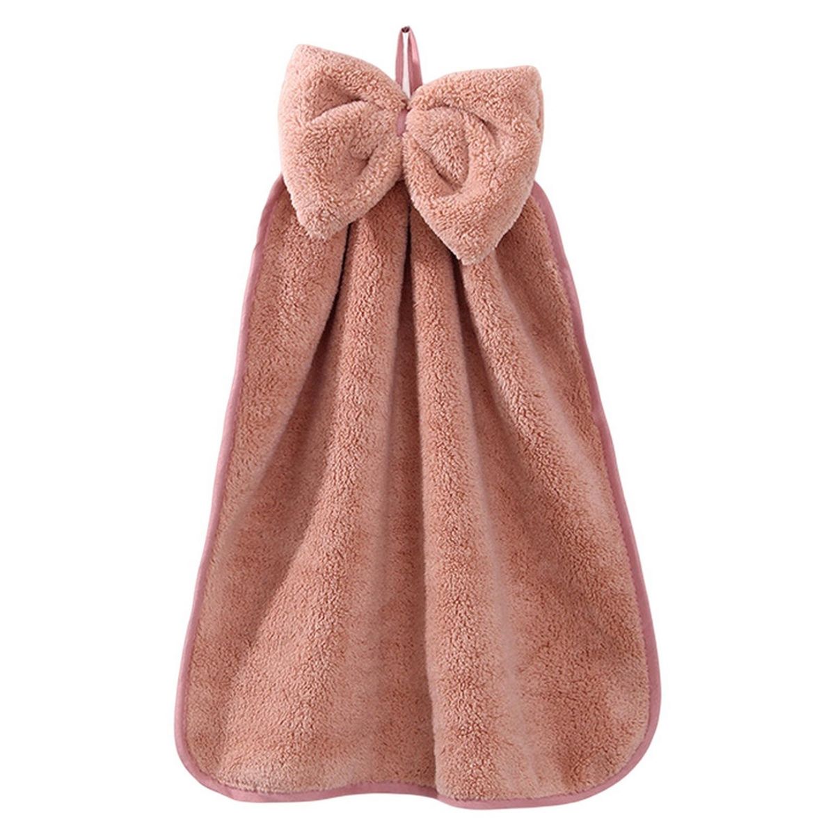 Drying Towel Lovely Bowknot Hand Drying Cleaning Towel Pink