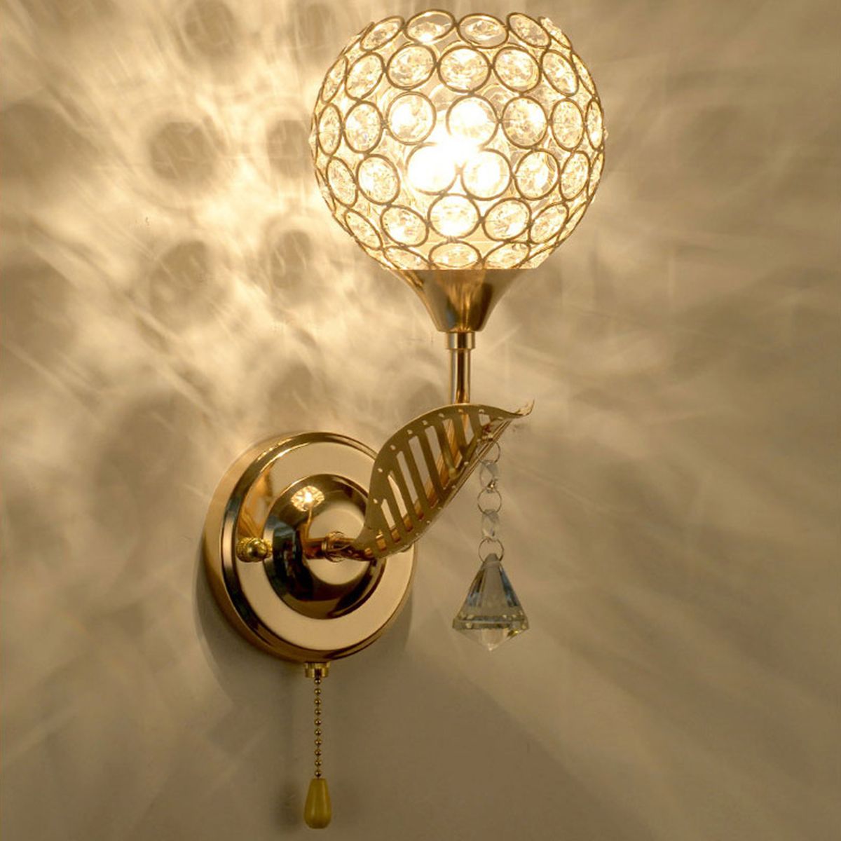 Crystal Wall Sconces Bedroom Wall Lamp With G9 Light Bulb 3