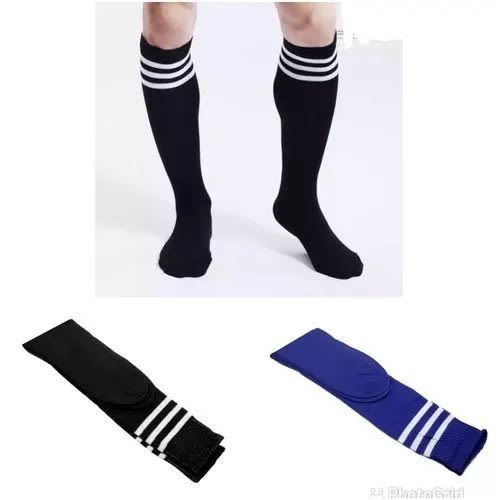 Knee Sport Hose Socks - Black And Blue - 2 Pair