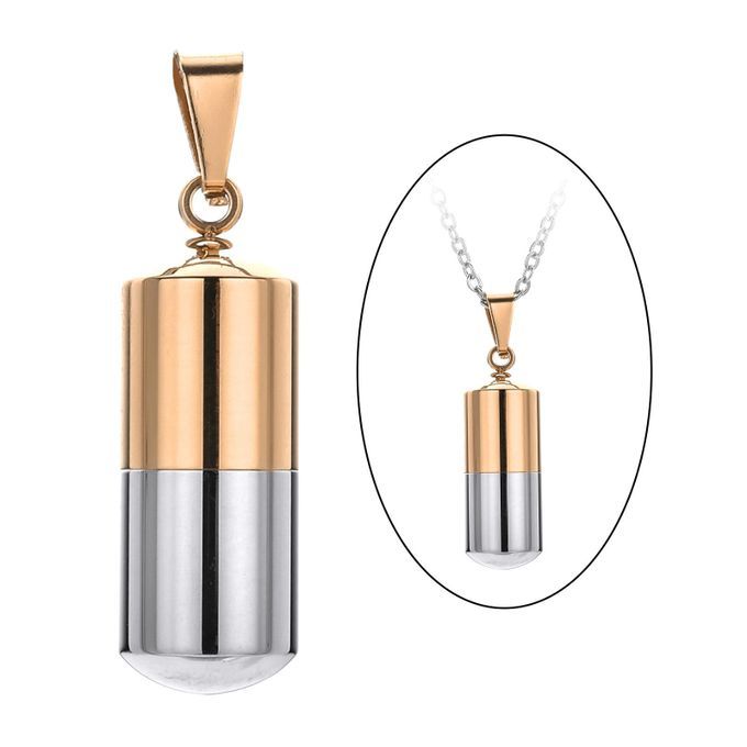 Men Hollow Open   Necklace Keepsake Jewelry Rose Golden