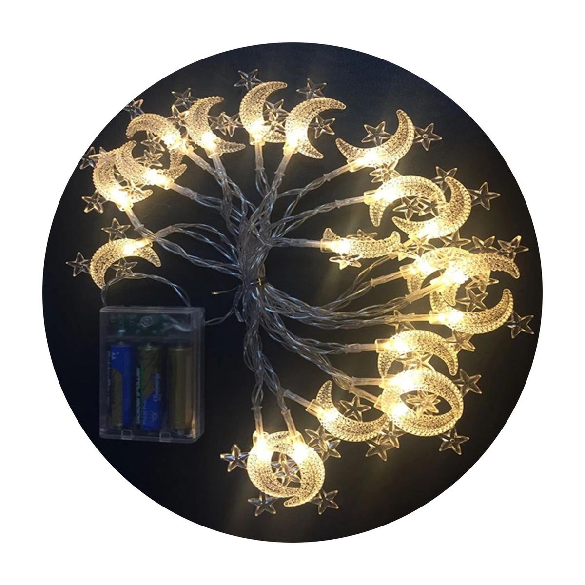String Light Moon Star Holiday Party String Light Decoration D