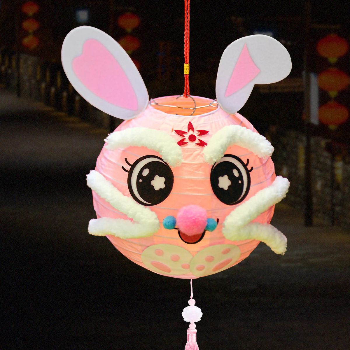 Spring Festival Lantern Rabbit Lantern Pendant Spring Festival New Year Pink