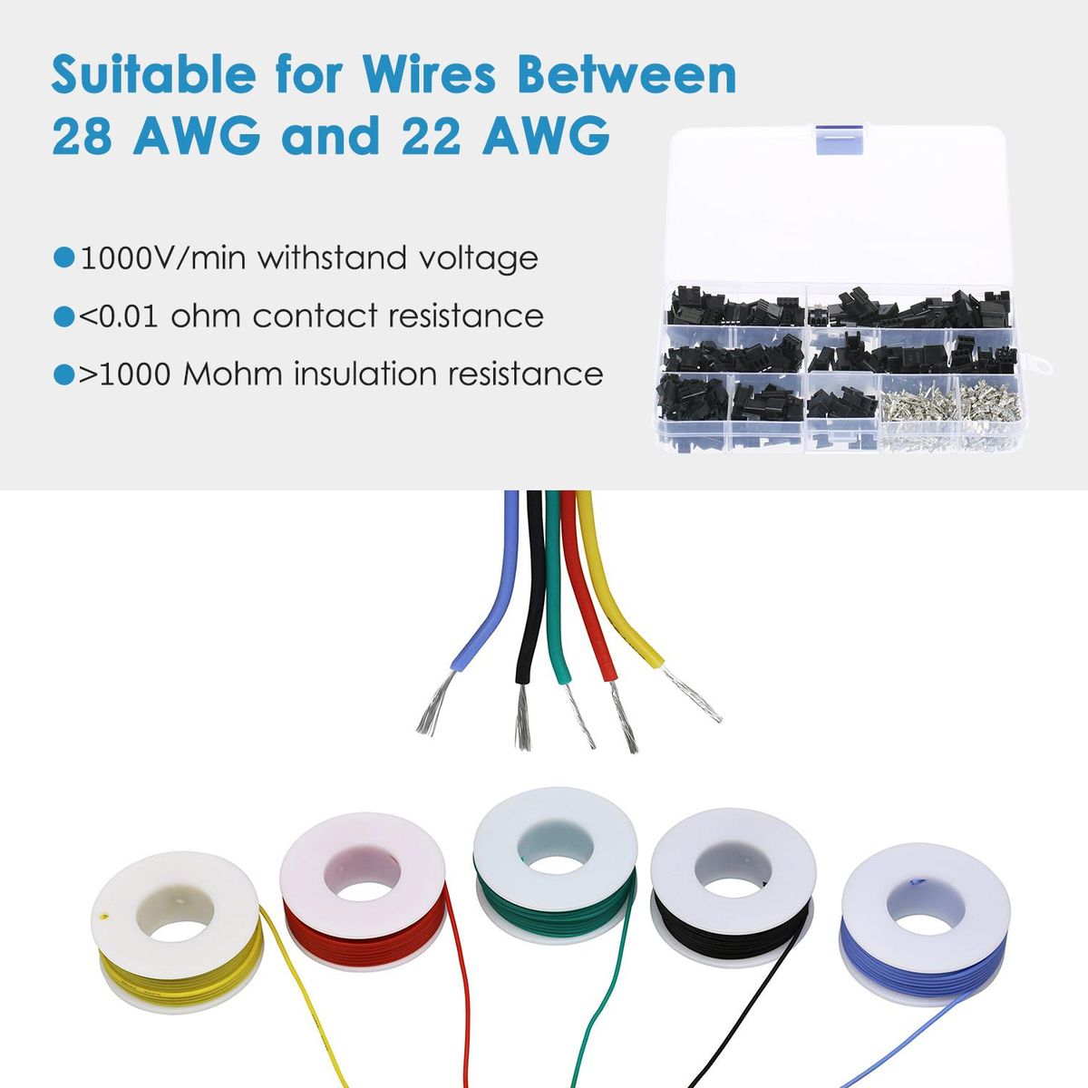 480Pcs JST SM 2.54mm Pitch 2-Pin 3-Pin 4-Pin Connector Housing Assortment Kit Female and Male Dupont Connector Set for Jumper Wire Ribbon Cable PC Fan Header Robots Printer DIY