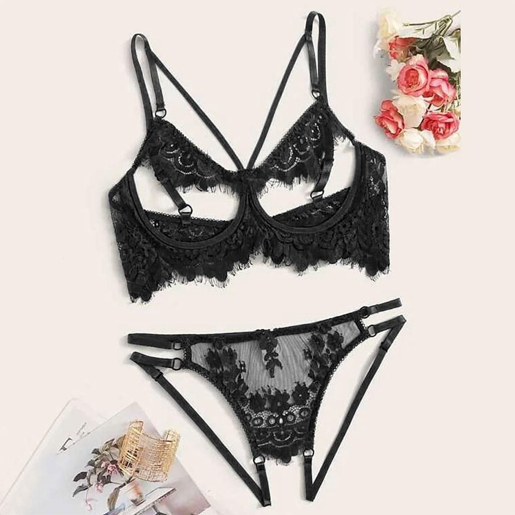Women  Bra Panty Halter Bodysuit   For L