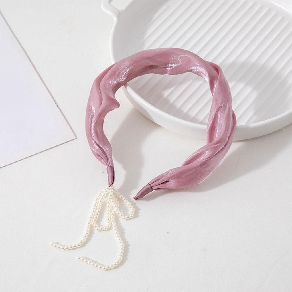 Drop Tassel Earring Hairband Dangle Sweet Single Sided Pearl For Pink