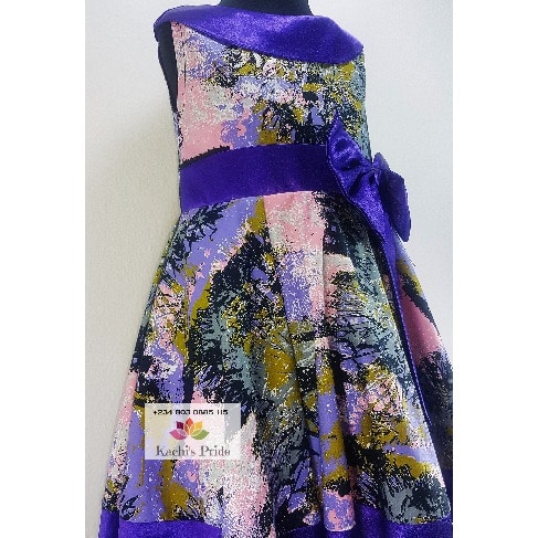 Flare Daviva Dress With Bow Tie By Kachi's Pride