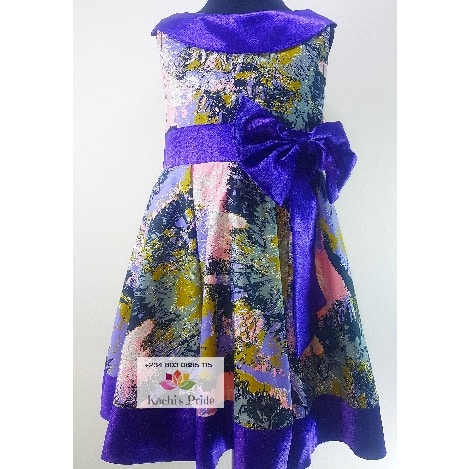 Flare Daviva Dress With Bow Tie By Kachi's Pride