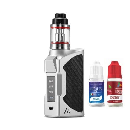 Vape Mod With Eliquid - 90w - Silver