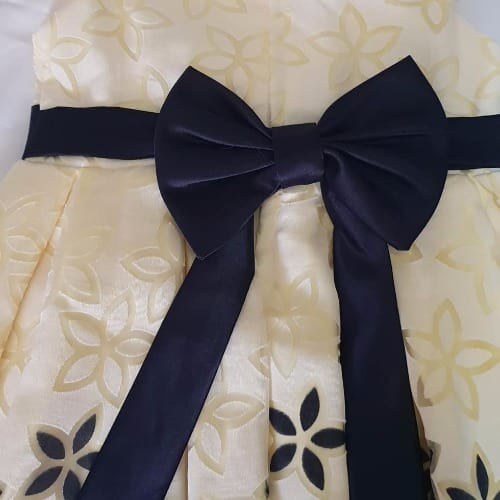 Girls Edge Pattern Bulb Dress - Yellow & Black