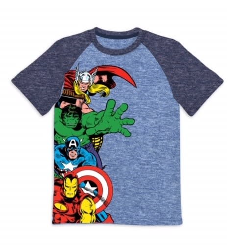 Marvel Avengers Boys Short Sleeve Raglan Graphic T-shirt