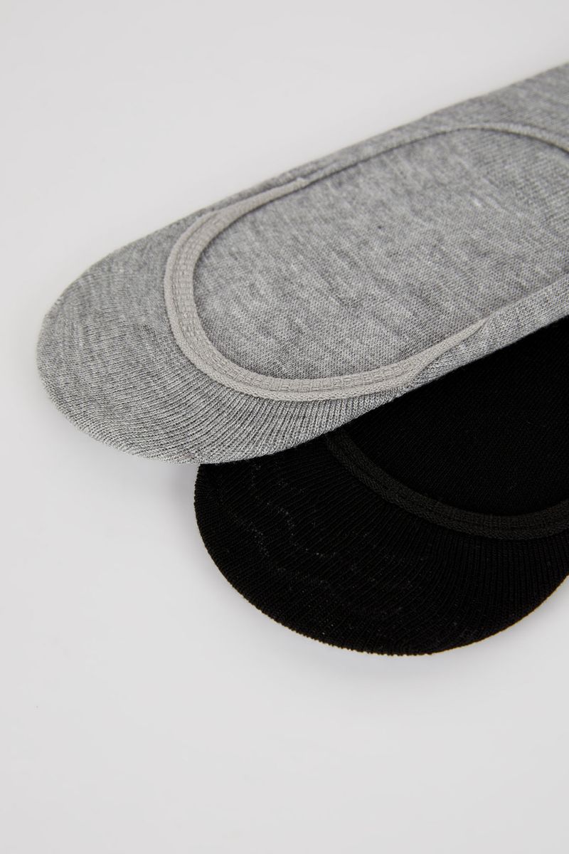 2-Piece Woman Footsie Low Cut Socks - Black