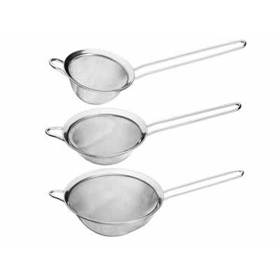 3pcs Set Of Wire Mesh Strainers