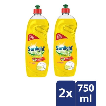 Dishwashing Liquid Lemon Twin Pack - 750ml