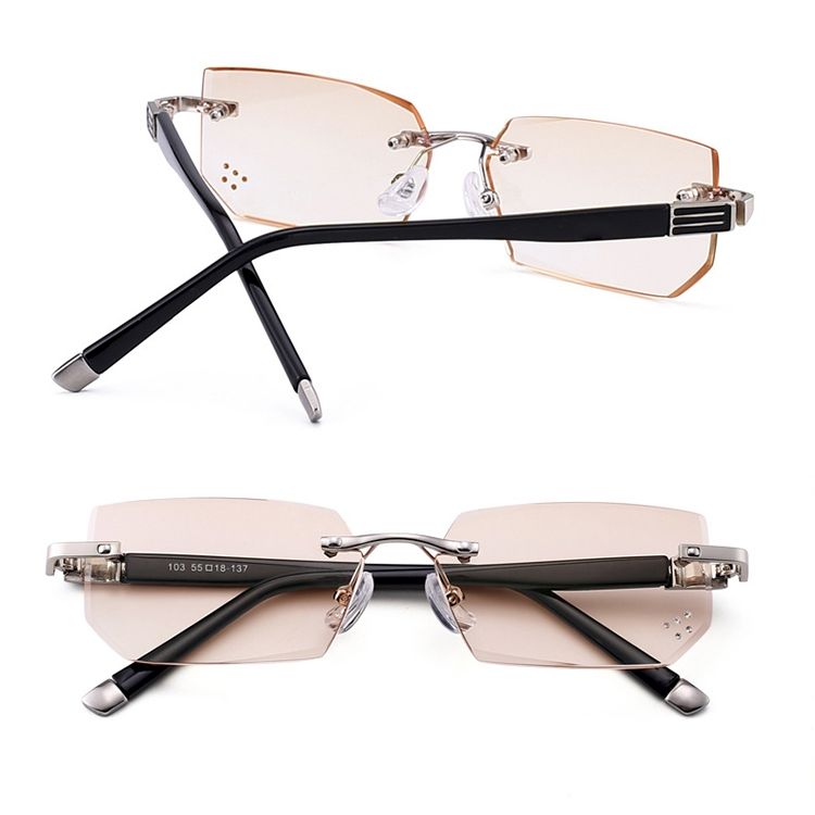 Men Anti Blue-ray Rimless Presbyopic Glasses, +3.00D