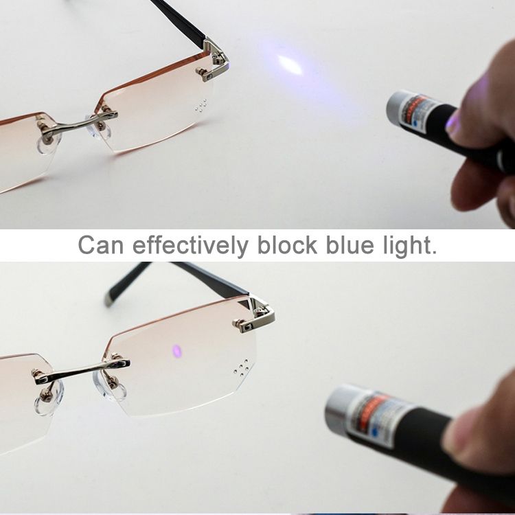 Men Anti Blue-ray Rimless Presbyopic Glasses, +3.00D