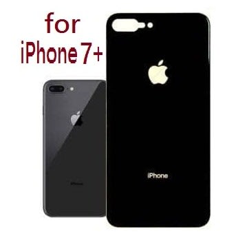 Back Screen Protective Tempered Glass For iPhone 7 Plus (7+) - Black