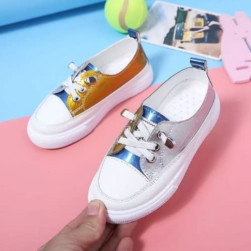 Girls Sneakers - Blue & Yellow