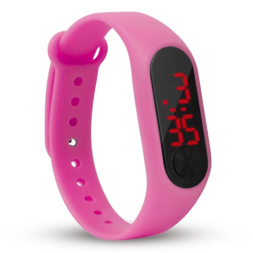 Silicone Unisex Led Watch - Pink