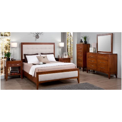 Baz Full Bedroom Set Of 6 By 6 Bedframe, Mirror Dresser, Bedsides & Console Table