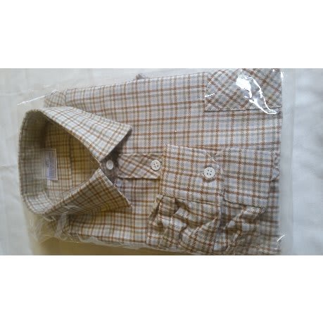 Boy's Brown Checked Long Sleeved Formal Shirt