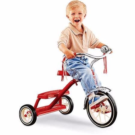 Classic Red Dual-Deck Tricycle