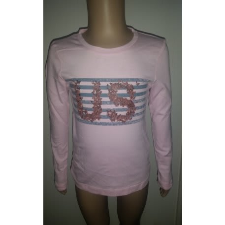 Girl's Pink Long Sleeved T Shirt Tops with US Motif
