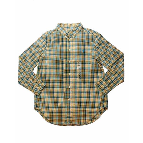 Checkered Long Sleeve Shirt -Green and Blue