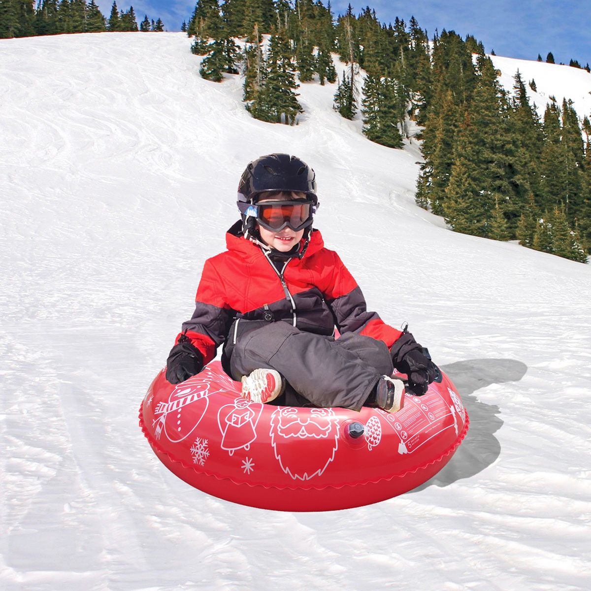 Inflatable Ski Ring PVC Sledding Tube Thicken Snow Tubing