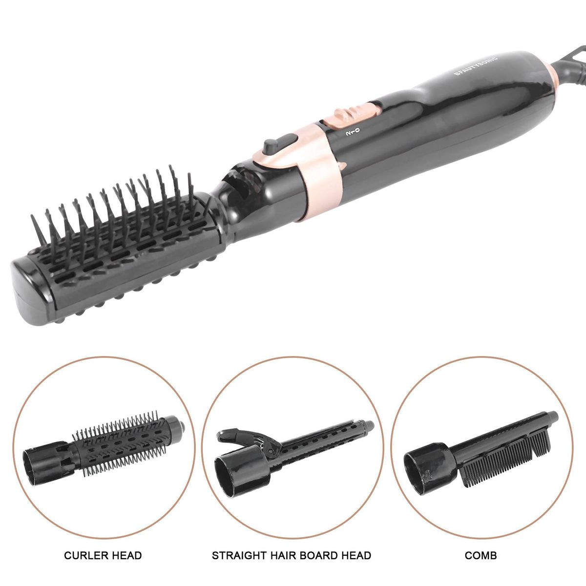 BEAUTYSONIC Multifunctional Hot Air Comb Four-In-One