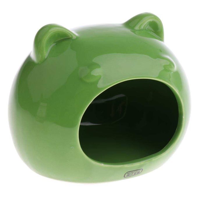 Hamster Bed Bear Shape Comfortable Sleeping Small Animal Pet Green #2
