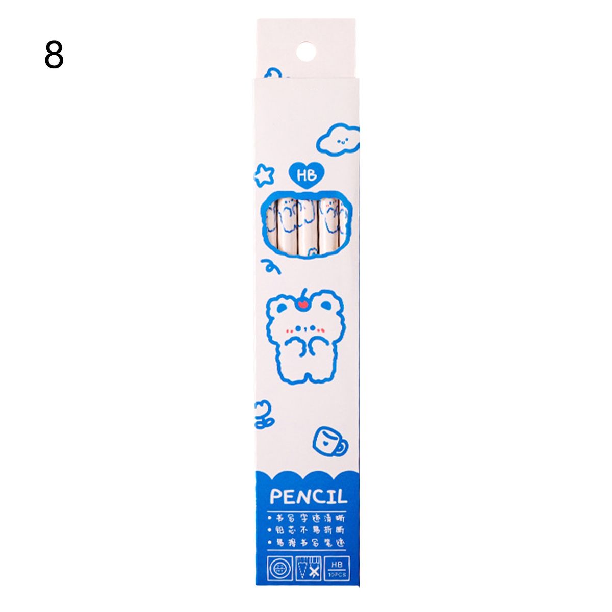 10Pcs/Set Graphite Pencils Unsharpened Cartoon HB