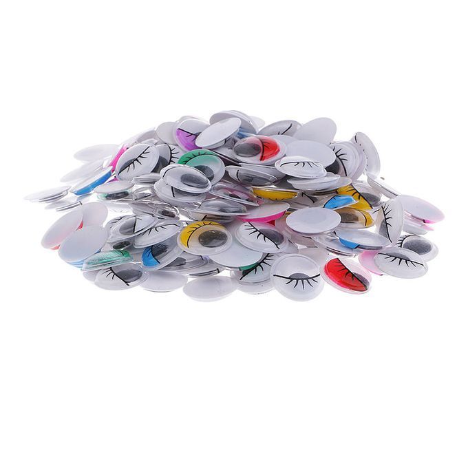 177pcs Assorted Eyelash Google Wiggly Eyes Embellishments For Dolls