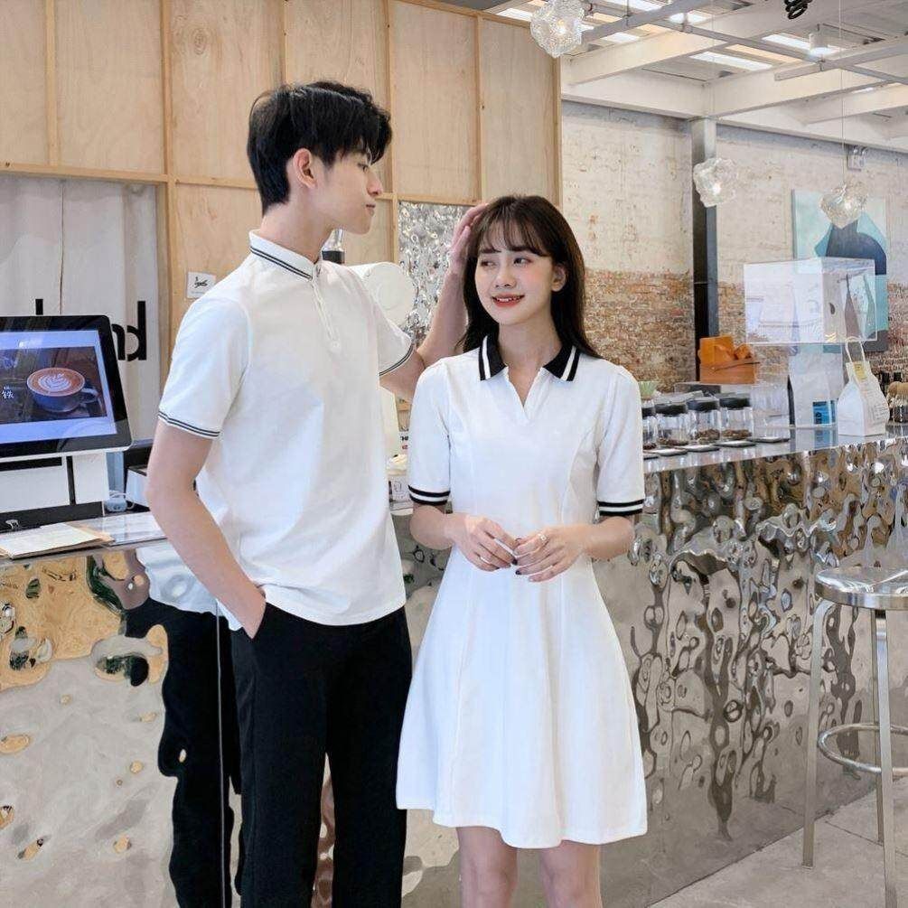 New French Couples Wear Summer Dresses, POLO Shirts, Loos