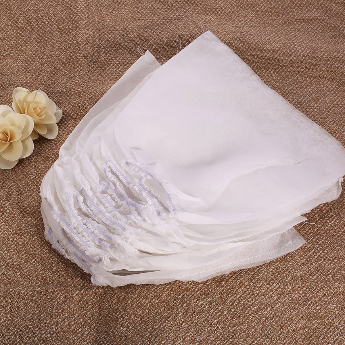 10Pcs White Non-woven Replacement Bags For Nail Art Dust