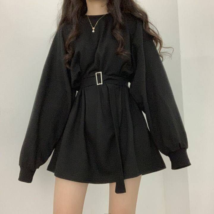 Korean Version Of Ins Dark Department Thin Long-sleeved S
