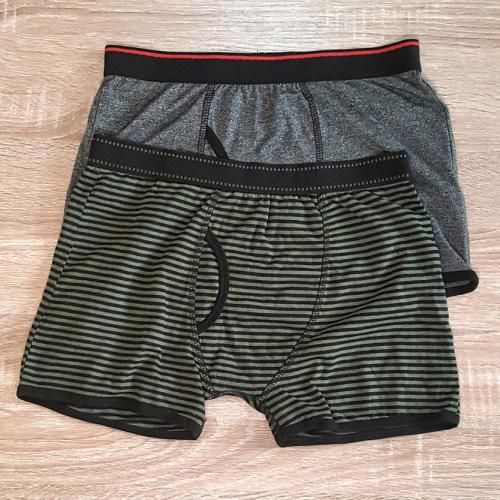 2 Pairs Boy's Cotton Jersey Boxers  Briefs Underwear