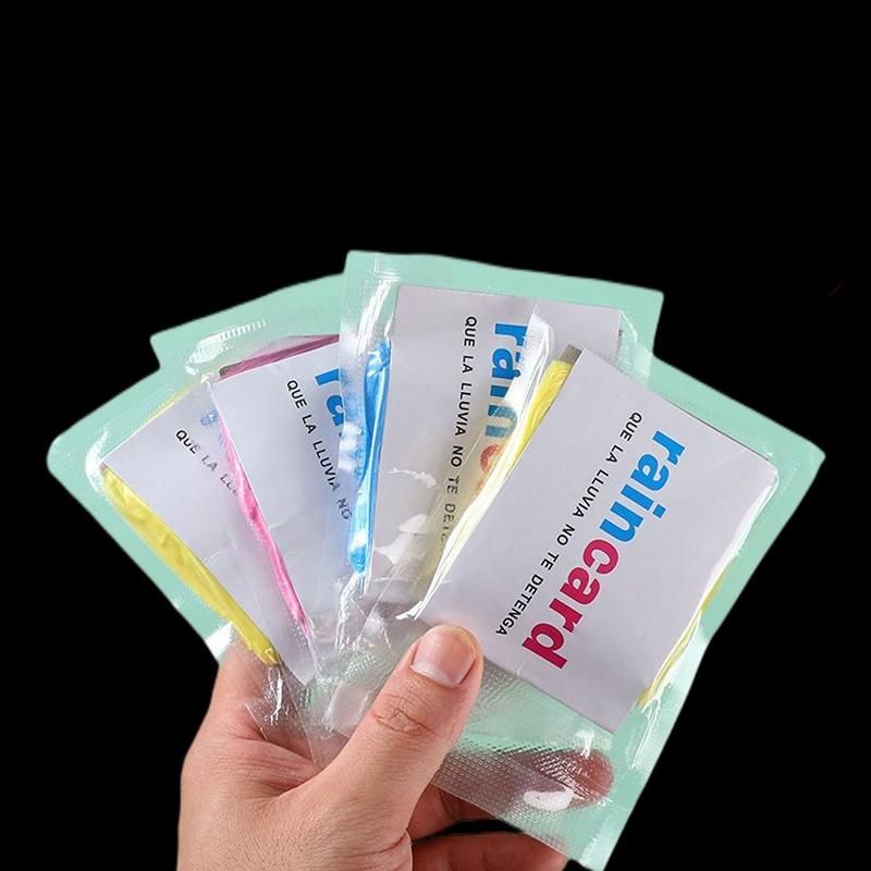 2023New Disposable Raincoat Vacuum Card Package Outdoor Rafting Adult and Children's Thickened One Size Poncho  Rain