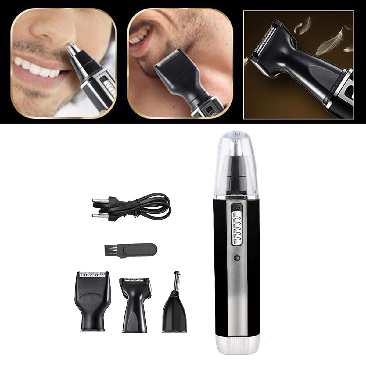 Professional 4 In 1 Travel Body Nose Ear Hair Trimmer  Groomer