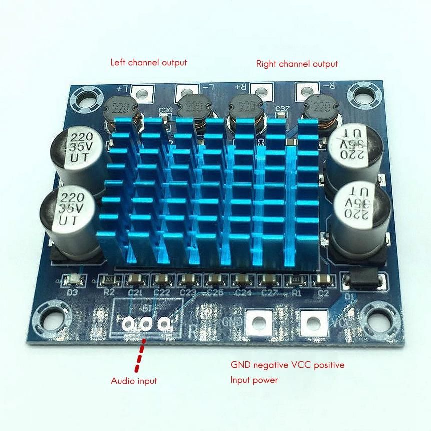 XH-A232 Digital Power Amplifier Board 30W30W High-Power Dual-Channel Class D Audio Power Amplifier Board