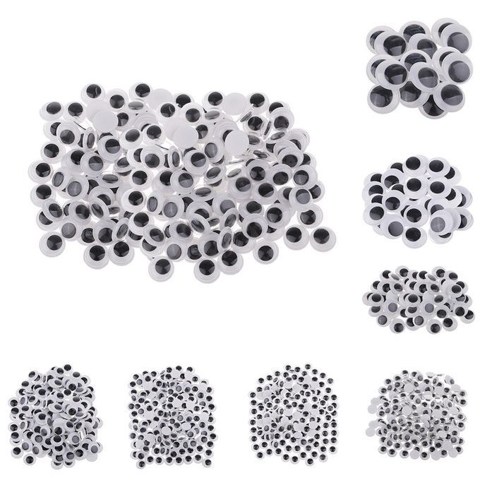 2 Bag Self-Adhesive Wiggle Eyes Scrapbooking Kid Crafts Moving Eyes